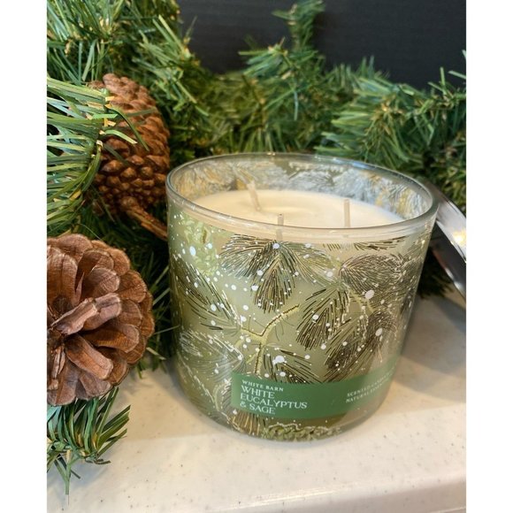 Bath & Body Works Accents Bath Body Works White Eucalyptus Sage 3 Wick Candle Poshmark